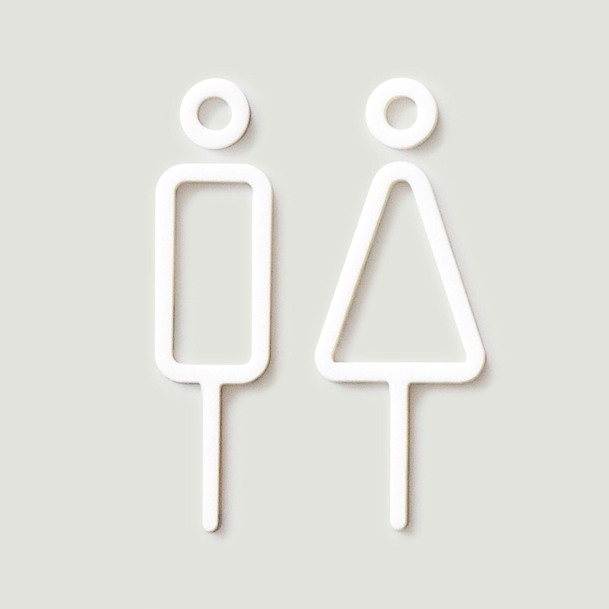 おしゃれなトイレサイン SIGNS RESTROOM ホワイト ドアプレート