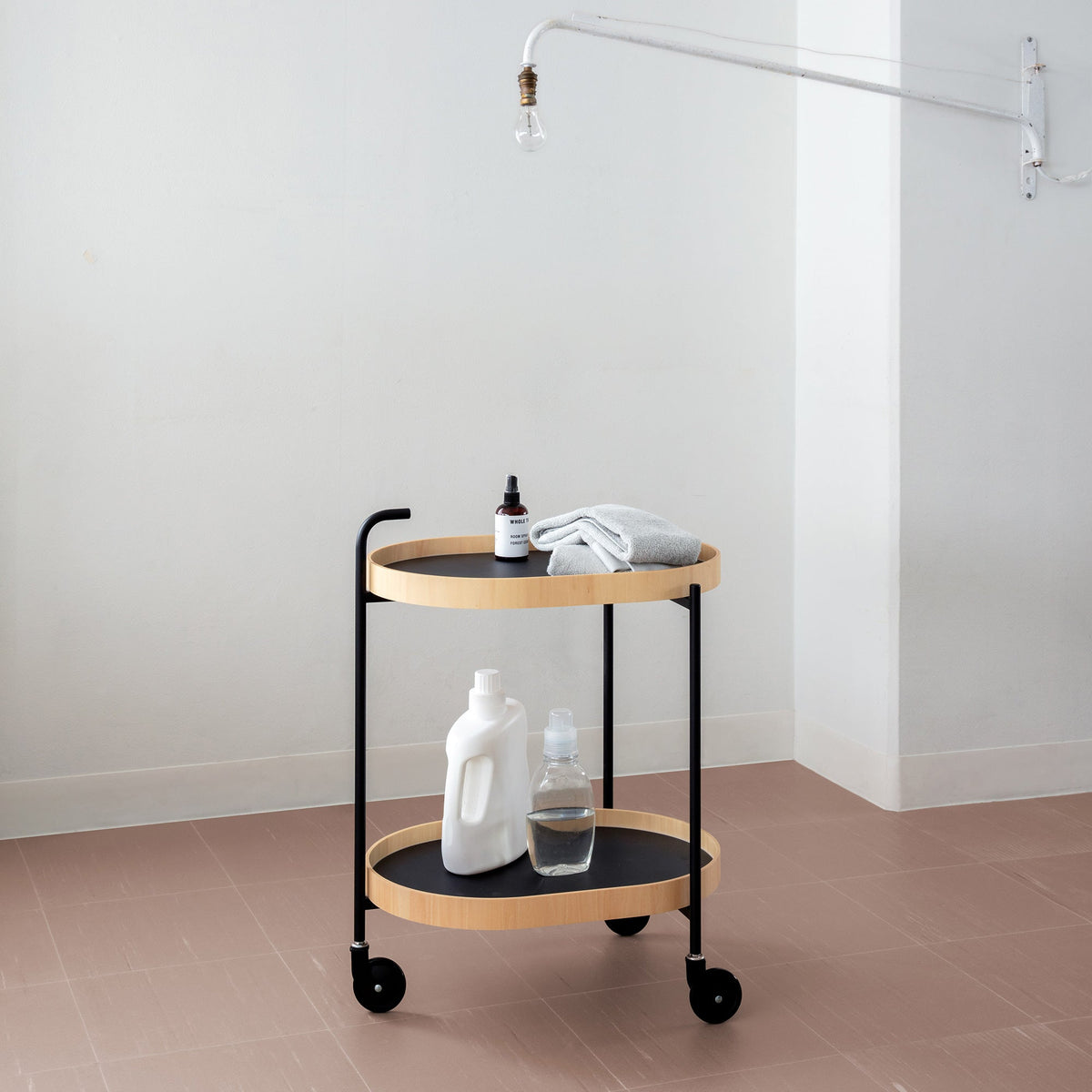 TROLLEY 2段トレイのマルチ収納ワゴンとして