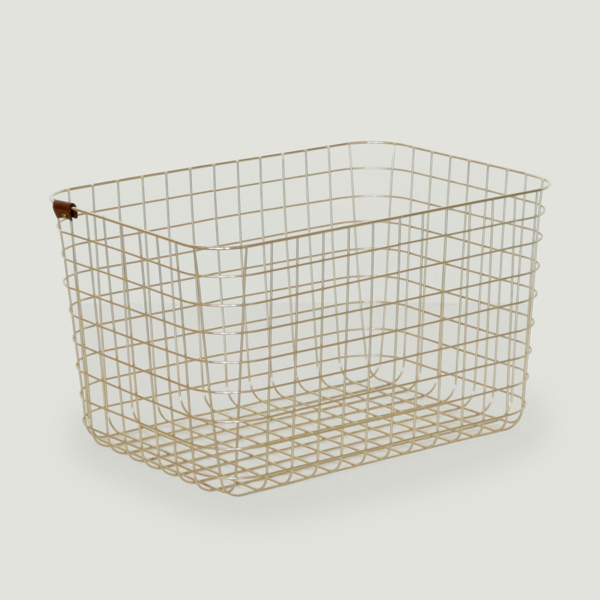 WIRE BASKET L ゴールド シンプルなワイヤーバスケット 見せる収納