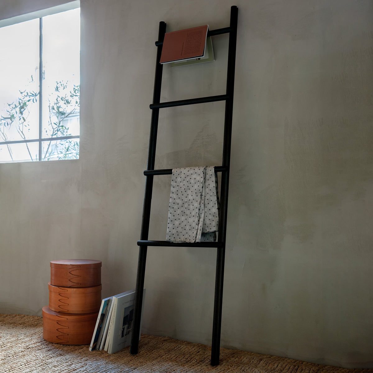 LADDER RACK リビングでシンプルなラダーハンガー