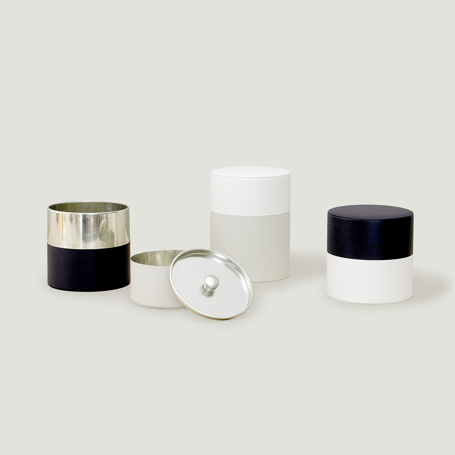 TIN CADDY two-tone