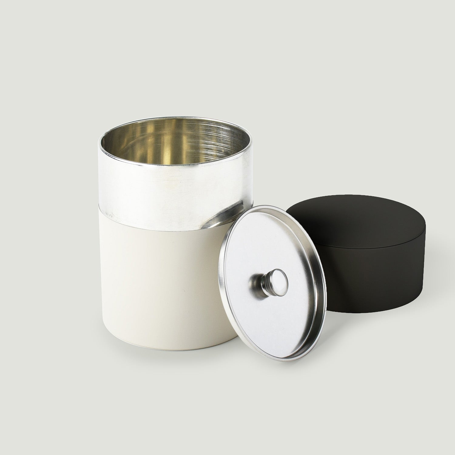 TIN CADDY two-tone