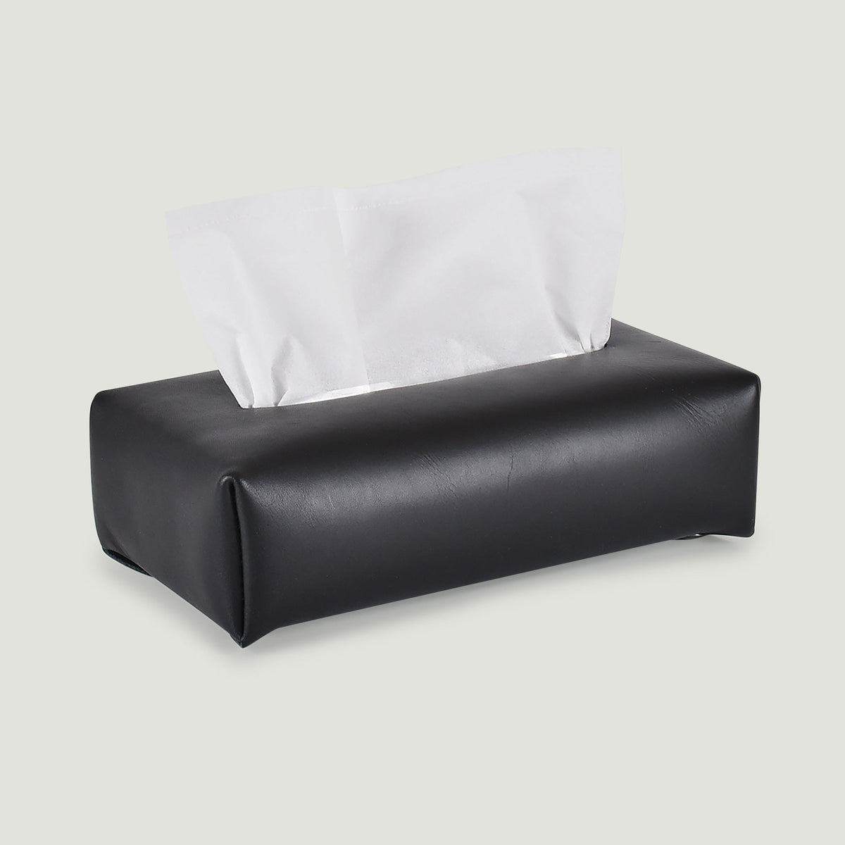 TISSUE COVER レザー ブラック おしゃれなティッシュケース