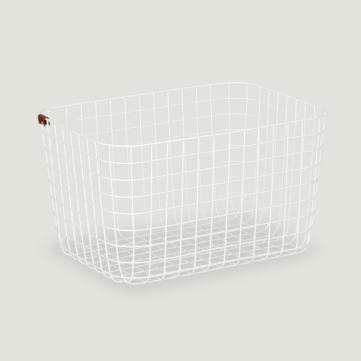 WIRE BASKET L ホワイト シンプルなワイヤーバスケット
